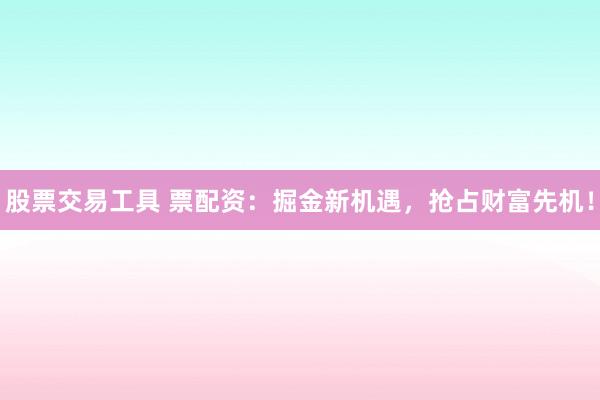 股票交易工具 票配资：掘金新机遇，抢占财富先机！