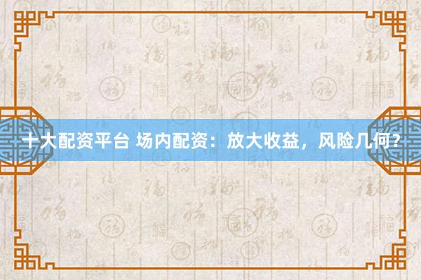 十大配资平台 场内配资:放大收益,风险几何?