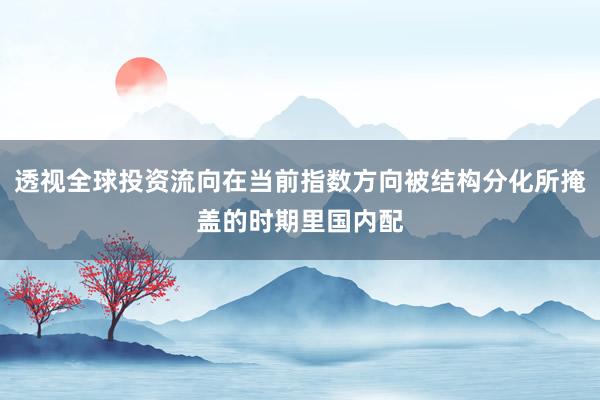 透视全球投资流向在当前指数方向被结构分化所掩盖的时期里国内配